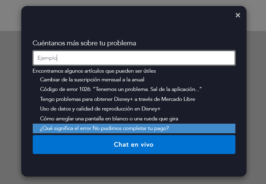 Contacto Disney Plus
