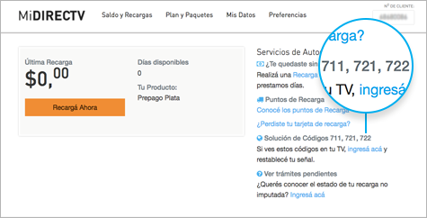 Solucionar erorr 711 MiDIRECTV