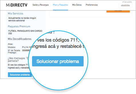 Solucionar erorr 711 MiDIRECTV